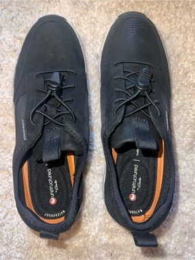 CLARKS WOMENS BLACK COMBI UN CRUISE TIE SNEAKER